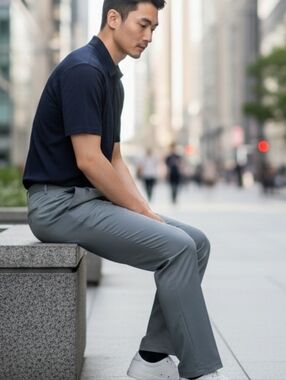NEW! Men's Sage Colour Performance Dress Pants - Classic Fit 4523